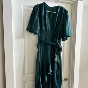 Lulus green wrap dress